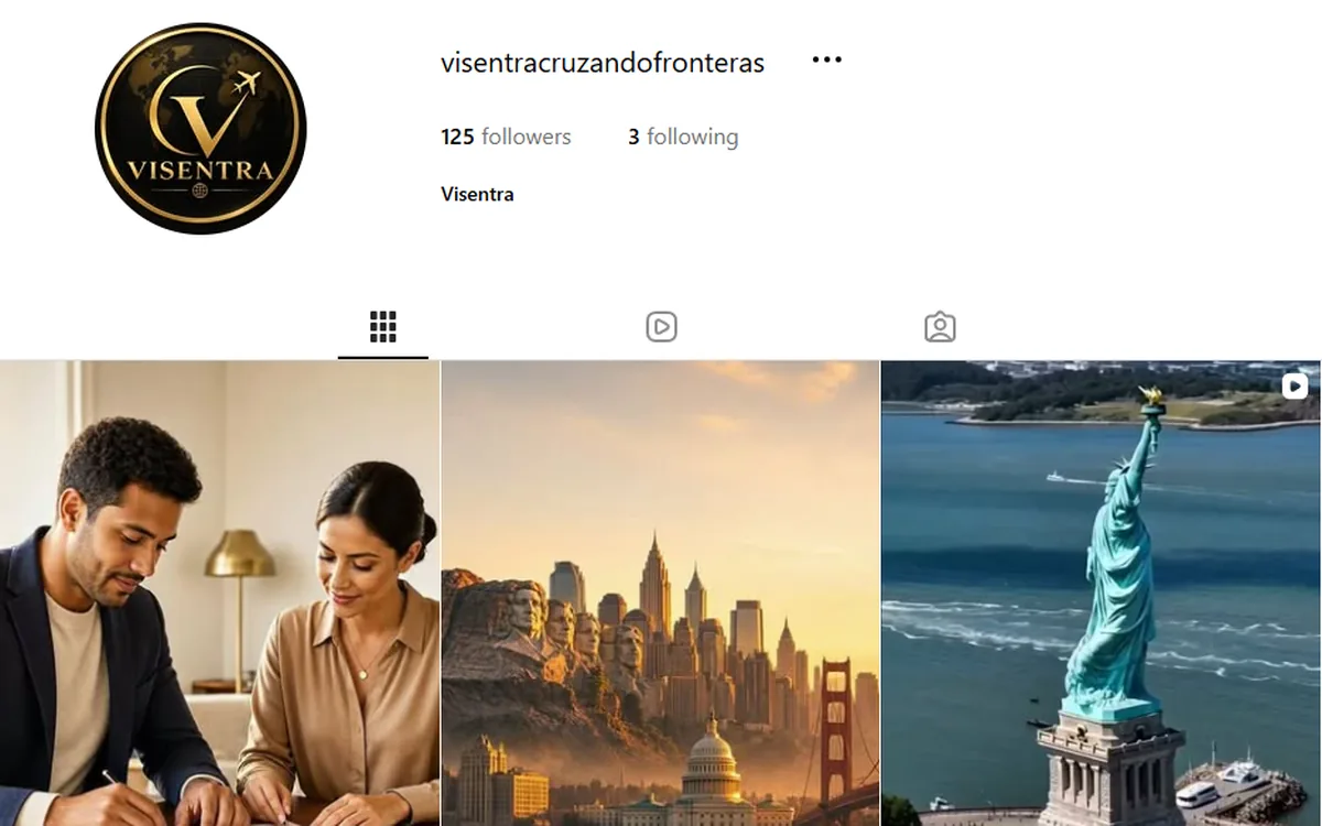 Instagram profile of Visentra
